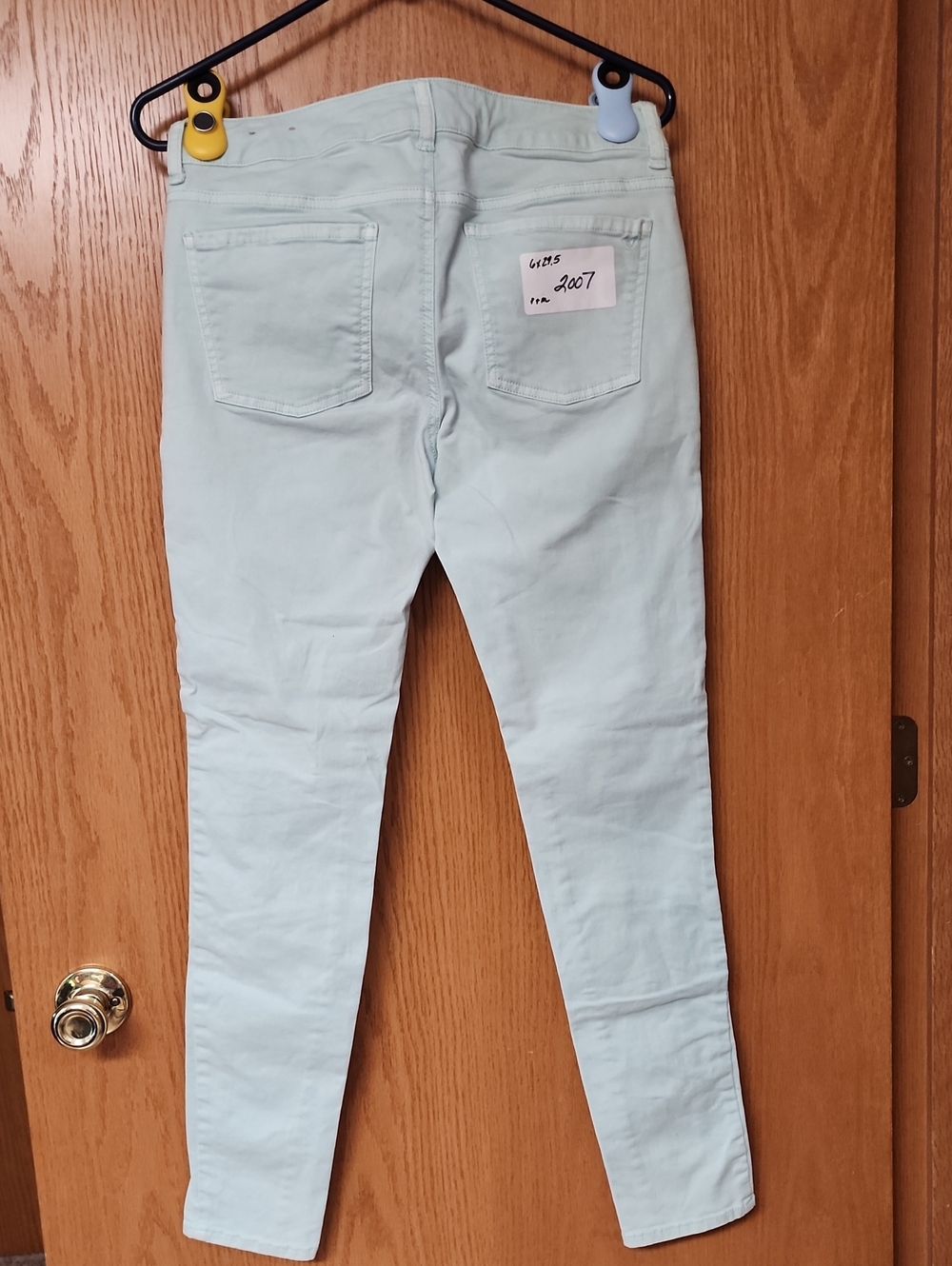 American Eagle Light Mint Skinny Jeans 6x29.5 number 2007